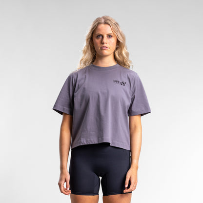 Checkered Box Relaxed Tee Women's GRANITE