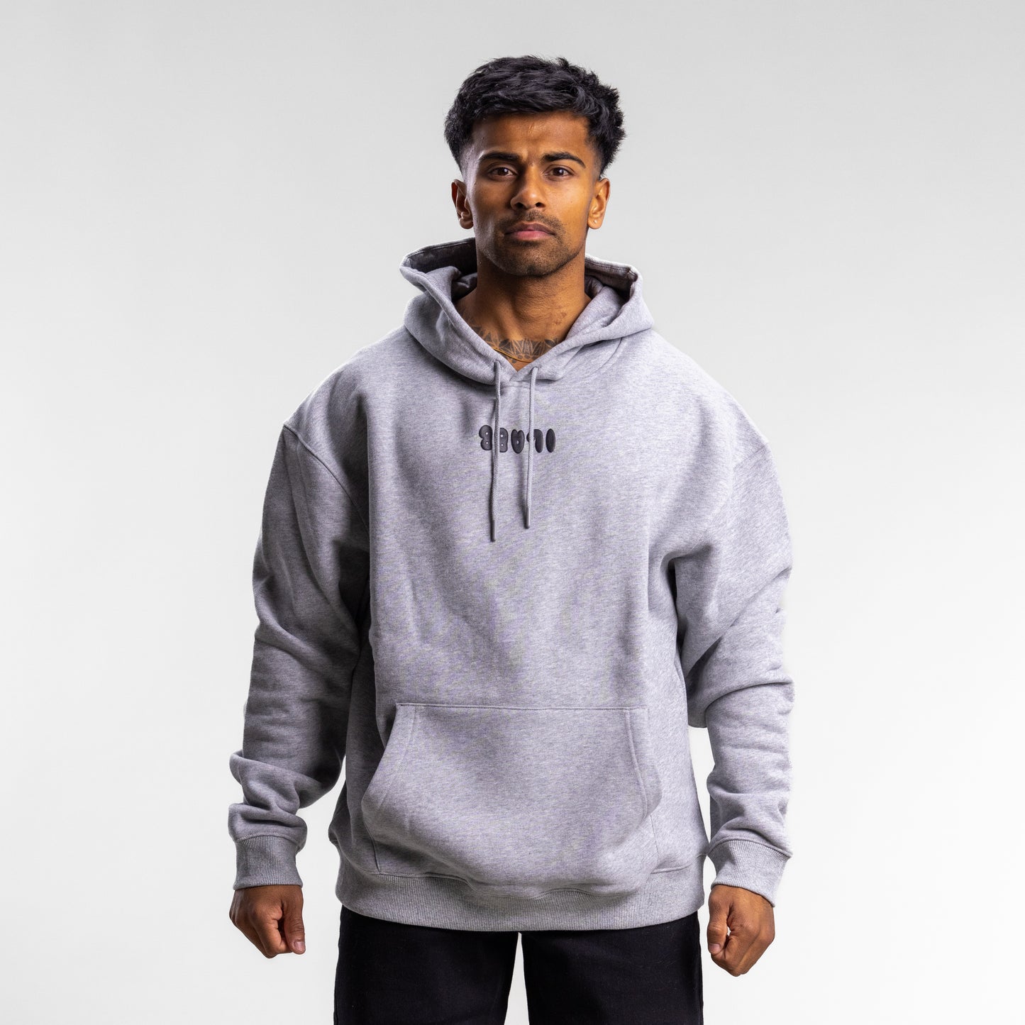 Puff Block Hood Unisex GREY MARLE